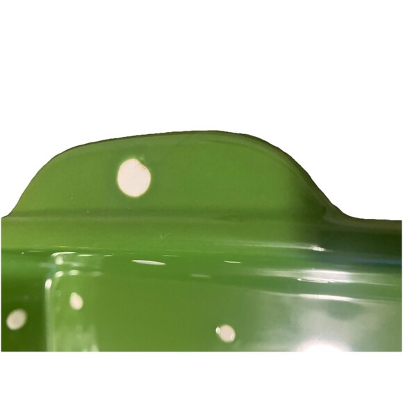 Temp-Tations Green Square Baker Polka Dot Yellow 8" - Picture 4 of 16